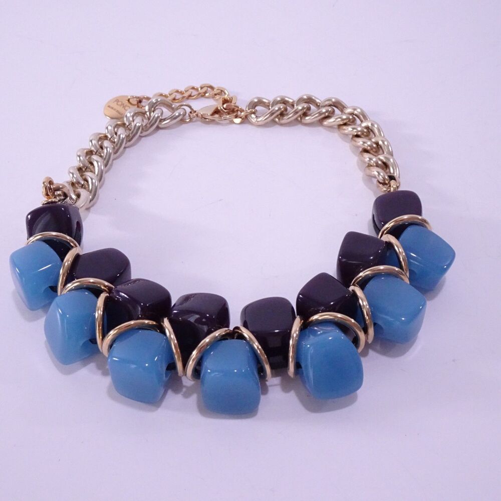 Pono By Joan Goodman Women's Resin Block Color Block Statement Necklace NWOT 498 - Picture 6 of 7